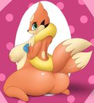  2017 anthro big_breasts big_butt breasts butt fangs female floatzel hi_res looking_at_viewer nintendo pandashorts pok&eacute;mon pok&eacute;mon_(species) slightly_chubby smile solo video_games 