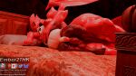 anthro balls bear bed big_breasts breasts crossgender demon duo ember21hk female flaccid ftg_crossgender fti_crossgender fti_transformation furniture gender_transformation genitals giant_panda glistening glistening_body glistening_skin gynomorph gynomorph/male hell hi_res intersex intersex/male larger_female lucia_(satina) male mammal musclegut muscular muscular_intersex muscular_male nipples non-mammal_balls non-mammal_nipples nude nude_anthro nude_intersex nude_male on_bed penis penis_between_thighs red_body resting resting_on_partner satina_(series) size_difference small_dom_big_sub smaller_male stiban_(character) thick_thighs transformation wide_hips wings