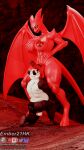 3d_(artwork) absurd_res anthro ball_fondling ball_lick balls bear big_breasts breast_grab breasts crossgender demon digital_media_(artwork) duo ember21hk erection eye_patch eyewear female fondling ftg_crossgender fti_crossgender fti_transformation gender_transformation genitals giant_panda glistening glistening_body glistening_skin gynomorph gynomorph/male hand_on_balls hand_on_breast handjob_while_sucking hell hi_res intersex intersex/male larger_female licking lucia_(satina) male mammal musclegut muscular muscular_intersex muscular_male navel nipples non-mammal_balls non-mammal_nipples nude nude_anthro nude_intersex nude_male oral penis red_body satina_(series) sex size_difference small_dom_big_sub smaller_male stiban_(character) stroking_penis thick_thighs tongue transformation wide_hips wings
