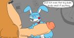 2d_animation 4_fingers aliasing angry animated animatronic anthro balls bear belly big_balls big_penis blue_body bodily_fluids bow_tie bow_tie_only brown_body cum cumshot detailed_background dialogue digital_media_(artwork) duo ejaculation fingers five_nights_at_freddy's five_nights_at_freddy's_2 freckles genital_fluids genitals glans grey_background hand_on_hip handjob huge_penis hyper hyper_genitalia hyper_penis lagomorph looking_at_another looking_at_genitalia looking_at_penis looking_away machine male male/male male_focus mammal mostly_nude mouth_closed multicolored_body multiple_cumshots navel nxyitn one_tooth open_mouth penile penis penis_size_difference pixel_(artwork) pixel_animation precum robot scottgames sex shocked simple_background size_difference small_penis snout speech_bubble standing talking_to_another text thick_thighs toy_bonnie_(fnaf) toy_freddy_(fnaf) white_belly white_sclera x_navel