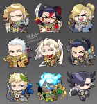  6+girls adeptus_astartes angel_wings animal_skull animal_skull_ornament armor artist_name bird_skull bird_skull_ornament black_hair blonde_hair blood_angels chainsword claw_(weapon) corvus_corax_(warhammer) dark-skinned_female dark_angels dark_skin fangs feathered_wings ferrus_manus fiery_hair genderswap genderswap_(mtf) glowing glowing_eyes gold gradient_background hair_over_one_eye hammer holding holding_hammer holding_polearm holding_sword holding_weapon imperial_fists iron_hands_(warhammer) jaghatai_khan laurel_crown leman_russ lightning_claw lion_el'jonson looking_at_viewer looking_to_the_side metal_wings multiple_girls one_eye_closed open_mouth outstretched_hand over_shoulder planted planted_sword polearm power_armor primarch raven_guard roboute_guilliman rogal_dorn roman_numeral ryuusei_(mark_ii) salamanders_(warhammer) sanguinius scar scar_on_face shoulder_cannon siblings sisters skull skull_ornament smile space_wolves sword sword_over_shoulder ultramarines vulkan war_hammer warhammer_40k weapon weapon_over_shoulder white_hair white_scars wings 