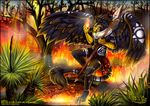 avian bird fire forest furdu gryphon magic magic_user melee_weapon plant polearm shaman spear staff storm_gryphon toxi_de_vyne tree tribal tribal_spellcaster weapon 