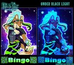  badge black_light canine clothing dancing dingo eyewear glowing glowstick goggles mammal mohawk neon pants party rave raver toxi_de_vyne 