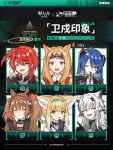  6+girls :d :o angelina_(arknights) animal_ears archetto_(arknights) arknights arknights:_endfield black_gloves black_halo black_horns blonde_hair blue_eyes blue_hair braid braided_hair_rings brown_hair chinese_commentary closed_eyes commentary_request dot_nose earpiece exusiai_(arknights) exusiai_the_new_covenant_(arknights) fox_ears fox_girl gloves hair_between_eyes hair_intakes hair_ornament hair_rings hairband hairclip halo hand_up heterochromia highres horns infection_monitor_(arknights) lappland_(arknights) lappland_the_decadenza_(arknights) lion_ears lion_girl long_hair looking_at_viewer medium_hair mostima_(arknights) multicolored_hairband multiple_girls nervous_sweating one_eye_closed one_side_up palms_together qianye_q red_eyes red_hair red_hairband scar scar_across_eye scar_on_face single_tear smile sparkle striped_clothes striped_hairband surprised suzuran_(arknights) sweat teeth thumbs_up twintails two-tone_hairband upper_body upper_teeth_only wavy_mouth white_gloves wolf_ears wolf_girl yellow_halo 