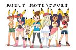  6+girls eureka_(pokemon) haruka_(pokemon) hikari_(pokemon) iris_(pokemon) kasumi_(pokemon) lillie_(pokemon) makoto_(pokemon) may_(pokemon) multiple_girls pokemon pokemon_(anime) 