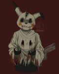 4:5 allartskye anthro blood bodily_fluids generation_7_pokemon hi_res male mimikyu nintendo pokemon pokemon_(species) solo
