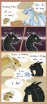  absurd_res ambiguous_gender angry black_body black_scales blue_body blue_scales blush bodily_fluids brown_body brown_scales claws darkenstardragon dialogue dragon ear_piercing ear_ring english_text facial_scar female_(lore) feral finger_claws flying_sweatdrops group hi_res horn icewing_(wof) long_neck male_(lore) membrane_(anatomy) membranous_wings moonwatcher_(wof) mythological_creature mythological_scalie mythology nightwing_(wof) nose_spike open_mouth open_smile piercing qibli_(wof) ring_piercing sandwing_(wof) scales scalie scar sharp_teeth smile snout speech_bubble surprised sweat sweatdrop talking_to_another teeth text trio wings wings_of_fire winter_(wof) 