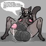  anthro balls big_balls big_penis bodily_fluids describe describing_genitalia describing_penis felid feline female genital_fluids genital_raphe genitals holding_penis huge_balls huge_penis hyper hyper_balls hyper_genitalia hyper_penis intersex mammal moltenart_pixels musk musk_cloud musky_balls musky_butt penis precum raphe_(anatomy) scrotal_raphe sloshing_balls solo sweat sweaty_genitalia talking_to_another talking_to_partner talking_to_viewer throbbing throbbing_balls throbbing_penis vein veiny_balls veiny_penis 