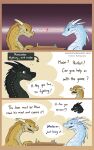  absurd_res ambiguous_gender angry black_body black_scales blue_body blue_scales bodily_fluids brown_body brown_scales claws darkenstardragon dialogue dragon ear_piercing ear_ring english_text facial_scar female_(lore) feral finger_claws flying_sweatdrops group hi_res horn icewing_(wof) long_neck male_(lore) moonwatcher_(wof) mythological_creature mythological_scalie mythology nightwing_(wof) nose_spike piercing qibli_(wof) ring_piercing sandwing_(wof) scales scalie scar sharp_teeth snout speech_bubble sweat sweatdrop talking_to_another teeth text trio wings_of_fire winter_(wof) 