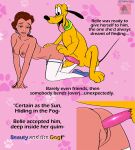 accessory anatomically_correct anatomically_correct_genitalia anatomically_correct_penis belle_(beauty_and_the_beast) bestiality bow_ribbon breasts canid canine canis clothing collar comic disney doggystyle domestic_dog english_text erection everfire exposed_breasts female female_human feral feral_penetrating feral_penetrating_human footprint from_behind_position genitals hair_accessory hair_bow hair_ribbon hi_res human human_on_feral human_penetrated humor interspecies legwear male male/female mammal narration partially_clothed_female partially_clothed_human pawprint pawprint_pattern penetration penis pink_background pluto_(disney) ribbons sex shallow_penetration simple_background stockings tail text thin_tail url vulva watermark yellow_body