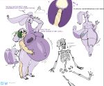 anthro belly big_belly big_breasts big_butt bodily_fluids bone breasts butt cum cum_inside death_by_snu_snu duo ejaculation female generation_6_pokemon genital_fluids goodra hi_res human interspecies interspecies_pregnancy male male/female mammal nintendo palworld pocketpair pokemon pokemon_(species) preggyshork pregnant pregnant_female pregnant_sex sex skeleton