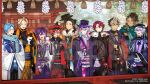  6+boys :d ahoge alternate_costume altventurer_(regis_altare) animal_charm aqua_eyes architecture argyle_clothes argyle_kimono axel_syrios axelotl_(axel_syrios) banzoin_hakka beard_stubble belt black_belt black_coat black_gloves black_hair black_hakama black_hat black_kimono blonde_hair blue_eyes blue_hair blue_scarf blush boater_hat box braid brown_hair bubby_(goldbullet) charm_(object) closed_eyes coat coat_on_shoulders collar copyright_notice creature crimzon_ruze crossed_arms dark-skinned_male dark_skin donation_box east_asian_architecture everyone eyewear_on_head facial_hair feather_hair_ornament feathers fingerless_gloves frilled_collar frilled_sash frilled_shirt frilled_sleeves frills fur-trimmed_coat fur_scarf fur_trim gavis_bettel gloves goldbullet green_eyes green_scarf hair_ornament hair_stick hairclip hakama hakkito_(banzoin_hakka) half_updo hat hatsumode hetero hiimtae_sb holding holding_creature holding_paper holostars holostars_english japanese_clothes josuiji_shinri jurard_t_rexford kimono koipanion_(josuiji_shinri) long_hair low_ponytail low_side_ponytail machina_x_flayon machiroon_(machina_x_flayon) male_focus multicolored_hair multicolored_kimono multiple_boys multiple_braids neck_ribbon new_year obi octavio official_art omamori open_mouth orange_collar orange_kimono outdoors own_hands_together paper peaked_cap phantom_(gavis_bettel) pink_eyes pink_hair pointy_ears pom_pom_(clothes) ponytail poppet_(octavio) praying purple_eyes purple_hair purple_hakama red_hair red_hat red_kimono red_sash red_streaks regis_altare ribbon ruzader_(crimzon_ruze) sample_watermark sash scarf shirt short_hair shrine side_ponytail smile sorawrity_(jurard_t_rexford) sparkle streaked_hair stubble sunglasses tassel top_hat tree tri_braids two-tone_hair virtual_youtuber watermark white_hair white_kimono white_ribbon x_hair_ornament yagasuri 