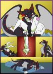 absurd_res andromorph animal_genitalia animal_penis anthro bed black_body black_fur blep byte_fantail_(character) canid canine canine_genitalia canine_penis canis curling_toes dark domestic_dog dragon duo fangs feet from_behind_position fur furniture genitals green_body green_fur head_in_mouth hi_res husky hybrid in_mouth inside_stomach intersex intersex/male knot licking licking_lips male mammal mythological_creature mythological_scalie mythology night nordic_sled_dog nude pawpads penetration penile penile_penetration penis penis_in_vagina pink_nose pink_pawpads red_body red_fur red_nose sabertooth_(anatomy) scalie sex sheath sillydraco sleep_sex sleeping smile spitz swallowing teeth tongue tongue_out under_blanket vaginal vaginal_penetration vore vulva white_body white_fur wings wolf yogan
