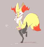  2017 balls blush braixen canine chest_tuft cum cumshot digital_drawing_(artwork) digital_media_(artwork) ejaculation erection fur inner_ear_fluff male mammal nintendo nude orgasm penis pok&eacute;mon pok&eacute;mon_(species) simple_background solo tuft video_games white_fur ziggy_fox 