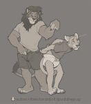 2023 4_toes 5_fingers age_difference ageplay anthro bending_down biped bulge claws clean_diaper clothed clothing diaper digital_media_(artwork) duo embarrassed english_text eyewear father_(lore) father_and_child_(lore) father_and_son_(lore) feet felid fingers fur glasses grey_background greyscale hi_res hindpaw infantilism junior_(puddlepup) lion liondad_(puddlepup) male mammal mane monochrome offering_diaper pantherine parent_(lore) parent_and_child_(lore) parent_and_son_(lore) pawpads paws plantigrade puddlepup roleplay shaved shaved_head shirt sighing simple_background size_difference smile son_(lore) standing text toe_claws toes topwear turn_around_gesture undressing url wearing_diaper