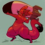 2_toes 3_fingers ambiguous_anthro ambiguous_gender anthro arm_scar artificer_(rain_world) attacking_viewer back_scar biped burn_scar casual_nudity digitigrade eye_scar facial_scar featureless_crotch feet fingers hi_res holding_bomb holding_object holding_weapon leg_scar long_tail looking_at_viewer makeup mascara missing_eye muscular muscular_ambiguous muscular_anthro no_pupils nose_wrinkle nude_ambiguous nude_anthro nuke rain_world red_body red_skin scar scars_all_over semi-anthro slugcat snarling soarfloh solo tail tail_scar tail_tuft thick_tail thick_thighs thigh_scar threatening_viewer toes tuft videocult weapon white_eyes yellow_sclera