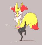  2017 balls blush braixen canine chest_tuft cum cumshot digital_drawing_(artwork) digital_media_(artwork) ejaculation erection fur inner_ear_fluff male mammal nintendo nude orgasm penis pok&eacute;mon pok&eacute;mon_(species) simple_background solo tuft video_games white_fur ziggy_fox 