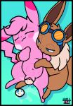 abdominal_bulge bell_the_eevee birth bite blue_eyes blush bodily_fluids brown_body brown_fur bteevee digital_media_(artwork) duo eevee egg eyewear father_(lore) female feral fur generation_1_pokemon genital_fluids genitals goggles hair head_tuft holidays low_res male male/female mother's_day mother_(lore) neck neck_bite neck_tuft nintendo oviposition parent_(lore) pikachu pink_body pink_fur pink_hair pink_nose pixel_(artwork) pokemon pokemon_(species) pregnant reimachu smug tuft uwu vaginal_fluids vulva
