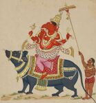 19th_century 4_arms 5_fingers 5_toes absurd_res ambiguous_feral ambiguous_gender ancient_art anklet anthro armlet asian_mythology belly biped bracelet claws clothed clothed_anthro clothed_human clothed_male clothing crown deity duo_focus ear_piercing ear_ring elephant elephantid facial_hair feet feral finger_claws fingers floral_pattern floral_print ganesha gem gouache_(artwork) grass group hair halter headgear hi_res hindu_mythology hinduism holding_object holding_parasol holding_rope human humanoid_feet humanoid_hands indian_clothing jewelry male male_anthro male_human mammal multi_arm multi_limb murid murine mushika mustache mythology navel necklace overweight overweight_anthro overweight_male painting_(artwork) parasol pattern_clothing pearl_(gem) pearl_necklace piercing plant plantigrade print_clothing proboscidean proboscis_(anatomy) quadruped rat red_body religion riding ring_piercing rodent rope saddle shawl side_view simple_background standing tail toe_claws toes topless topless_anthro topless_human topless_male traditional_media_(artwork) traditional_painting_(artwork) trio trunk_(anatomy) tusks unknown_artist