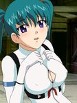  aqua_hair blush erect_nipples honjou_mikaze stratos_4 violet_eyes 