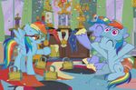  2017 2018 absurd_res award bow_hothoof_(mlp) carpet cheering cider clothing confetti cup curtains cutie_mark equine eyelashes eyes_closed eyewear family feathered_wings feathers female friendship_is_magic glasses group hair hat hi_res holding_object holidays inside male mammal messy_hair multicolored_hair my_little_pony new_year open_mouth orange_hair pegasus purple_eyes rainbow_dash_(mlp) rainbow_hair ribbons shirt shutterflyeqd sitting smile tongue trophy window windy_whistles_(mlp) wings 