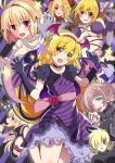  1boy 6+girls @_@ absurdres alternate_costume animal_ears arcueid_brunestud bandaged_hand bandages bare_shoulders black_cat black_choker black_dress black_gloves black_hair black_sleeves block_heels blonde_hair blue_eyes blush blush_stickers breasts cape cat chinese_clothes choker cleavage colored_eyelashes colored_skin commentary_request cosplay crossover demon_tail demon_wings detached_sleeves draluc_(kyuuketsuki_sugu_shinu) dress elbow_gloves fake_animal_ears fake_head_wings fang fur-trimmed_gloves fur_bikini fur_collar fur_trim gloves granblue_fantasy grey_skin hair_over_one_eye hairband hat head_wings hellsing high_heel_sandals high_heels highres higurashi_no_naku_koro_ni houjou_satoko jiangshi kyuuketsuki_sugu_shinu large_breasts long_hair long_sidelocks looking_at_viewer mash_kyrielight mash_kyrielight_(dangerous_beast) mash_kyrielight_(dangerous_beast)_(cosplay) mashimaro_tabetai mask matsushima_michiru monogatari_(series) mouth_mask multiple_girls mummy mummy_costume nanakusa_nazuna_(yofukashi_no_uta) navel nyanmel ofuda ofuda_on_head one_eye_closed open_mouth oshino_shinobu paw_pose purple_dress red_eyes red_hairband removing_mask revealing_clothes sandals seras_victoria short_hair sidelocks skin_fang smile sweat tail thighs trait_connection tsukihime tsukihime_(remake) vampire vampire_(vocaloid) vampy wings witch witch_hat wolf_ears yofukashi_no_uta 