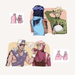  :t alternate_color arm_behind_head bag black_hair bodysuit bottle braid clothes_grab collar_grab commentary_request corset dark-skinned_female dark_skin dragona_joestar dreadlocks hat head_wreath highres jojo_no_kimyou_na_bouken meme name_connection neckwear_grab paco_laburantes palette_swap punching reference_inset the_jojolands torheb usagi_aloha'oe white_hair wine_bottle 