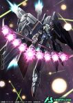  bandai battle beam_cannon beam_rifle commentary_request company_name copyright_logo copyright_name copyright_notice crossbone_gundam crossbone_gundam_x-1_full_cloth crossbone_vanguard energy energy_beam energy_gun explosion firing glowing gundam gundam_arsenal_base jolly_roger logo m_yuzuruha mecha mecha_focus mixed-language_text mobile_suit muzzle_flash nebula no_humans official_art realistic robot science_fiction solo space star_(sky) thrusters title v-fin war weapon zero_gravity 