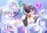  absurdres aqua_hair bandaid bandaid_on_face bandaid_on_nose bare_shoulders bikini black_hair blonde_hair blue_eyes blue_hair breasts bubble cinderella_(nikke) cleavage closed_mouth colored_inner_hair commentary detached_sleeves doro_(nikke) english_commentary goddess_of_victory:_nikke grave_(nikke) green_eyes gretel_(nikke) grey_hair hair_intakes hair_ornament hair_over_one_eye hansel_(nikke) heart highres large_breasts lawliet_liaw leviathan_(nikke) little_mermaid_(nikke) little_mermaid_(shell_princess)_(nikke) long_hair mori_(nikke) multicolored_hair navel official_alternate_costume official_alternate_hairstyle old_tales_(nikke) open_mouth red_eyes smile swimsuit twintails very_long_hair white_bikini white_hair yellow_eyes 