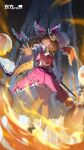  1girl ascot bow brown_eyes brown_hair brown_shoes c2215721819 chest_sarashi chinese_commentary closed_mouth commentary_request detached_sleeves forest fox_mask frilled_bow frilled_hair_tubes frilled_skirt frills frown full_body gohei hair_bow hair_tubes hakurei_reimu highres holding holding_gohei long_hair looking_at_viewer mask mask_on_head midriff_peek nature navel orb outdoors red_bow red_skirt ribbon-trimmed_sleeves ribbon_trim sarashi shoes skirt skirt_set socks solo touhou tree white_socks yellow_ascot yin_yang yin_yang_orb 