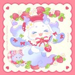  1other :3 :d ^_^ animal_ear_headwear animal_ears artist_name bag beads beret blush border bow bowtie brooch capelet chibikemo closed_eyes commentary_request ear_bow english_commentary english_text fake_animal_ears flower food fruit furry green_bow hair_flower hair_ornament hashtag hat heart highres jewelry leaf lunlun_(nijisanji) mixed-language_commentary nijisanji open_mouth polka_dot polka_dot_background pretzel_(lunlun) red_border red_bow red_bowtie red_hat shoulder_bag smile solo strawberry strawberry_bag strawberry_blossoms strawberry_brooch stuffed_animal stuffed_toy teddy_bear twitter_username virtual_youtuber white_background white_capelet white_flower white_fur yanagi_(sham0o081) 