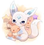  absurdres animal_focus brown_fur closed_mouth commentary_request commission eevee highres no_humans original pokemon pokemon_(creature) pokemon_focus skeb_commission sketch star_(symbol) tail white_fur yupo_0322 