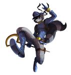  2017 anthro clothing fur hat hi_res male mammal procyonid raccoon skaylina sly_cooper sly_cooper_(series) solo video_games 