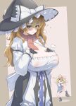  2girls absurdres alice_margatroid bags_under_eyes black_boots black_gloves black_hat black_skirt blonde_hair blue_ribbon blush boots bra bra_on_head braid breasts brown_background capelet closed_mouth commentary cookie_(touhou) covered_nipples cowboy_shot frilled_hat frills gloves green_eyes hat highres kirisame_marisa large_breasts long_hair long_sleeves looking_at_viewer mars_(cookie) multiple_girls no_bra object_on_head open_mouth panties partially_fingerless_gloves pink_bra red_scarf ribbon scarf shirt side_braid single_braid skirt solo_focus suisyu_chouman_chawan_no_kakera taisa_(cookie) touhou two-tone_background underwear unworn_bra white_capelet white_panties white_shirt witch_hat 