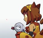  1girl animal_ears animal_nose animated animated_gif breasts brown_fur brown_hair cat_ears cat_girl cat_tail dark-skinned_female dark_skin discount-supervillain furry furry_female gameoverse goggles goggles_on_head kaboodle_(gameoverse) kit_bodega short_hair tail yellow_gauntlets 