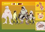  absurd_res animal_genitalia animal_penis anonymous_artist armor breasts capcom cloaca cynane_(tomodachi) eyeless ferra_(tomodachi) hemipenes herm hi_res intersex khezu model_sheet monster_hunter multi_penis nipples penis pussy remobra scar slightly_chubby video_games 