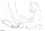  ambiguous_gender anthro canine claws crying cub discipline duo eyes_closed fur grimace hair mammal monochrome nipples nude pain paws pencil_(artwork) punishment simple_background size_difference stomping tears teeth toe_claws traditional_media_(artwork) twisteddragon white_background young 