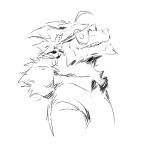 2025 anthro beard black_and_white clothed clothed_anthro clothed_male clothing collared_shirt digital_drawing_(artwork) digital_media_(artwork) dragon eyebrows eyewear facial_hair fur furred_dragon furred_scalie glasses hair half-length_portrait hatching_(art) head_horn horn humanoid_pointy_ears kingarthur_i line_art long_hair looking_aside looking_up male male_anthro monochrome mythological_creature mythological_scalie mythology pointy_ears portrait scalie shaded shirt side_view simple_background snout solo teeth tied_hair topwear victor_(kingarthur_i) wearing_glasses white_background wingless_dragon