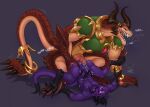 2023 accessory anal anal_penetration anthro anthro_penetrating anthro_penetrating_humanoid armor artist_name balls biped black_hair black_penis blush bodily_fluids breath brown_body brown_scales claws conop-8888 cum cum_while_penetrated demon dragon drogoz_(paladins) duo erection eyes_closed furgonomics genital_fluids genitals hair hi-rez_studios hi_res horn humanoid humanoid_on_anthro humanoid_penetrated jewelry looking_pleasured male male/male male_penetrated male_penetrating male_penetrating_male muscular muscular_male mythological_creature mythological_scalie mythology necklace nude open_mouth paladins_(game) penetration penile penile_penetration penis penis_in_ass purple_body razar_(ilovdota2) saliva scales scalie sex sharp_teeth simple_background spikes spikes_(anatomy) tail tail_accessory tail_jewelry teeth text