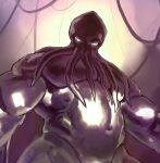 2026 anthro aquatic biceps big_muscles black_body broad_shoulders cephalopod coleoid deltoids digital_drawing_(artwork) digital_media_(artwork) face_tentacles front_view full_version_at_paywall furrowed_eyebrows grey_background half-length_portrait kingarthur_i latissimus_dorsi looking_at_viewer male male_anthro mollusk monotone_body muscular muscular_anthro muscular_male navel non-mammal_navel nude nude_anthro nude_male octopodiform octopus pecs portrait restricted_palette simple_background solo tentacles
