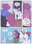 2026 5_fingers all_fours anthro backpack begging blue_body blue_fur blue_stripes bodily_fluids bottomwear boxer_briefs boxer_briefs_only brown_body brown_scales clothed clothing comic dialogue domestic_cat duo english_text felid feline felis fingers fully_clothed fur hand_on_head headpat hi_res larger_male lizard lynn_(martindosent) male male/male mammal manu_(martindosent) martindosent multicolored_body multicolored_fur muscular muscular_male pants pleading_eyes reptile scales scalie shirt size_difference smaller_male speech_bubble striped_body striped_fur stripes sweat tank_top text topless topwear underwear underwear_only white_body white_fur