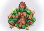  anal arm_hair blanka capcom duo electricity forced green_skin hair human human_on_humanoid humanoid leg_hair male male/male mammal muscular not_furry oral orange_hair penis pinned rimming saliva sean_matsuda sex street_fighter tongue tongue_out video_games 