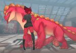 animal_humanoid arthropod arthropod_humanoid balls big_penis bodily_fluids centipede_humanoid conrad_(drag'n_wash) cyber_d1e cyber_die_(cyber_d1e) dialogue drag'n_wash dragon duo english_text erection extreme_size_difference female feral gator_dragon_games genital_fluids genitals hi_res huge_penis humanoid leaking_precum male myriapod myriapod_humanoid mythological_creature mythological_scalie mythology naelstrof_(publisher) non-mammal_balls penis precum scalie size_difference talking_feral text