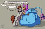 abdominal_bulge ambiguous_gender ambiguous_prey avian english_text equid equine feral feral_pred gryphon gyro_feather gyrotech hi_res horn male male_pred mammal multiple_prey mythological_avian mythological_creature mythological_equine mythology same_size_vore silent_e text unicorn vore