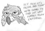  anthro avian bird bob-jiggles falcon gameranx sketch text traditional_media_(artwork) youtube 
