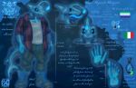 antennae_(anatomy) anthro aquatic aura barazoku black_body black_sclera black_skin blue_bone blue_eyes blue_tongue bone boots bottomwear brown_boots brown_clothing brown_footwear brunisdraws cargo_pants chart clothed clothing colored colored_line_art combat_boots description ejaculation english_text fangs feet fin fish flag footwear front_view full-length_portrait ghost gills glowing glowing_antennae glowing_body glowing_eyes green_bottomwear green_clothing green_pants hands-free hi_res humanoid_feet humanoid_hands info information information_board italian italian_flag lanternfish lgbt_pride male model_sheet monster multicolored_body musclegut muscular muscular_male open_clothing open_shirt open_topwear pants plantigrade portrait pride_colors red_clothing red_shirt red_topwear rolled_up_sleeves shark shark_tail shirt shoes side_view signature size_chart skart_(brunisdraws) skull skull_head sleeveless_shirt sleeveless_topwear slightly_chubby slightly_chubby_male solo spirit tail tattoo teeth text three-quarter_portrait tongue topwear translucent two_tone_body vincian_pride_colors white_clothing white_shirt white_topwear