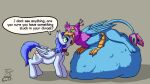 abdominal_bulge ambiguous_gender ambiguous_prey avian english_text equid equine female female_prey feral feral_pred gryphon gyro_feather gyrotech hi_res male male_pred mammal multiple_prey mythological_avian mythological_creature mythological_equine mythology oral_vore pegasus same_size_vore silent_e text vore wings