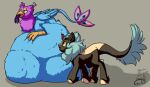 abdominal_bulge ambiguous_gender ambiguous_prey avian female female_prey feral feral_pred gryphon gyro_feather gyrotech kirin_(mlp) male male_pred multiple_prey mythological_avian mythological_creature mythology oral_vore same_size_vore silent_e tatzlpony vore