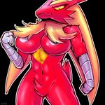  2018 anthro avian blaziken boiful breasts digital_media_(artwork) feathers female looking_at_viewer nintendo nipples nude pok&eacute;mon pok&eacute;mon_(species) simple_background solo video_games 