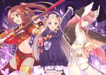  abigail_williams_(fate/grand_order) absurdres ahoge arm_up ass autumn_leaves bangle bangs bell black_bow black_dress black_hat bloomers blue_eyes blush bow bracelet breasts brown_dress brown_eyes brown_hair brown_wings chinese_clothes circe_(fate/grand_order) cleavage closed_mouth collarbone commentary_request dress eyebrows_visible_through_hair facial_mark fate/grand_order fate_(series) feathered_wings fishnet_pantyhose fishnets forehead_mark gu_li hair_between_eyes hat head_wings highres holding jewelry jingle_bell leaf_print light_brown_hair long_hair long_sleeves looking_at_viewer multiple_girls navel nezha_(fate/grand_order) object_hug open_mouth orange_bow outstretched_arm pantyhose parted_bangs pink_hair pointy_ears polka_dot polka_dot_bow ponytail print_dress puffy_short_sleeves puffy_sleeves purple_eyes short_sleeves side_ponytail sidelocks skindentation skirt sleeves_past_wrists small_breasts smile stuffed_animal stuffed_toy teddy_bear underwear upper_teeth very_long_hair white_bloomers white_dress white_skirt white_wings wings wrist_cuffs 